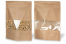 Bolsa kraft con cierre zip y ventana - marron, 250 x 340 x 120 mm, 3000 ml | Paisdelossobres.es